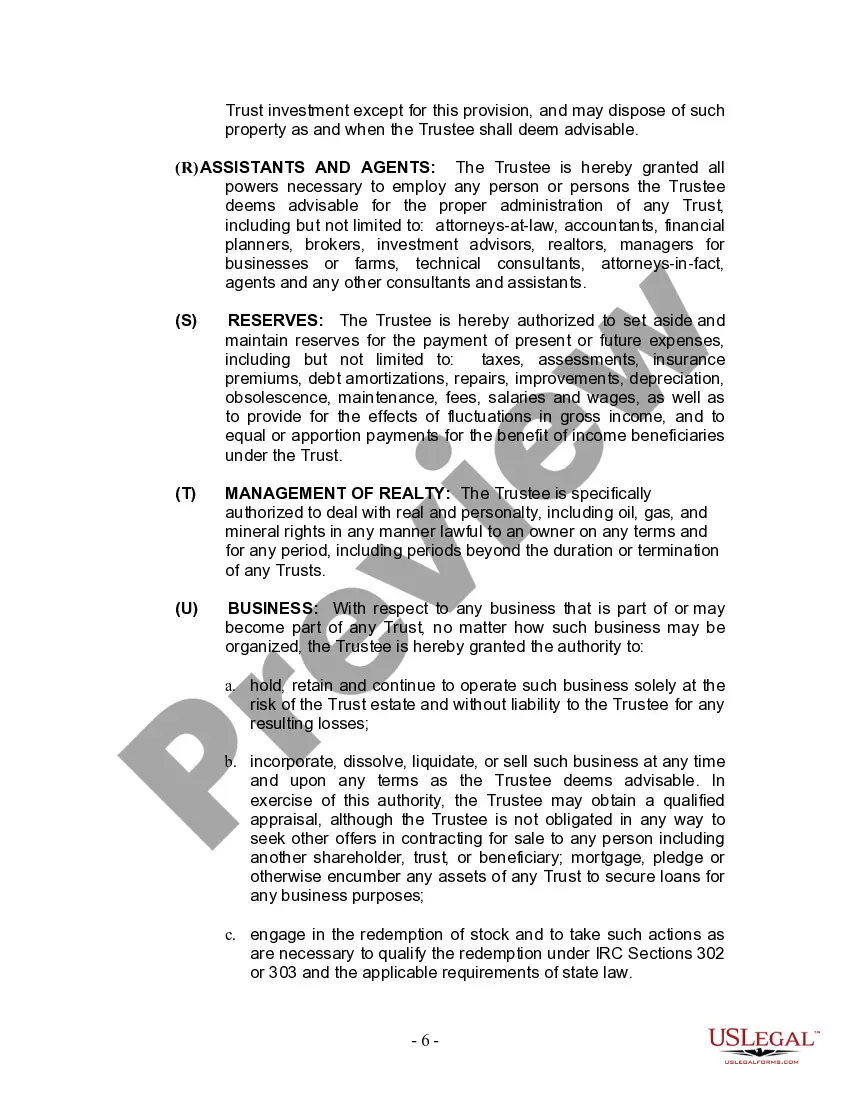 Get Living Trust for Husband and Wife with Minor and or Adult Children Preview Living Trust for Husband and Wife with Minor and or Adult Children