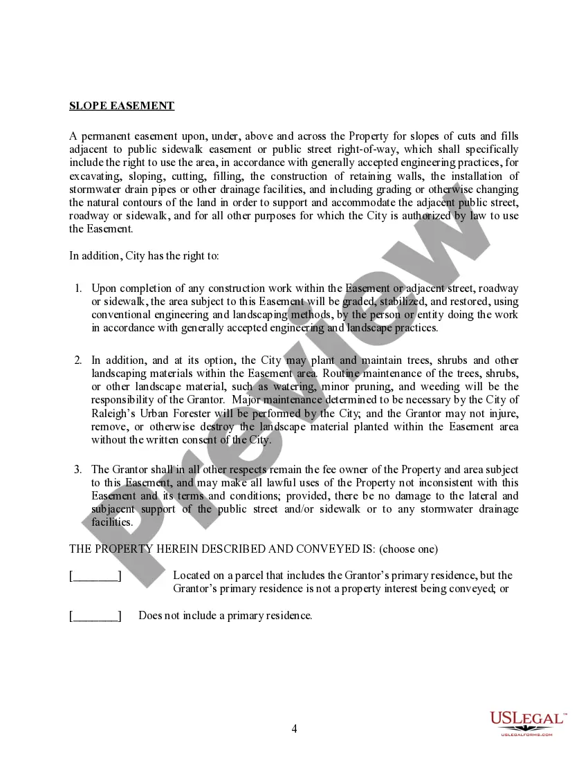 Get Deed of Easement for Slope Purposes Preview Deed of Easement for Slope Purposes