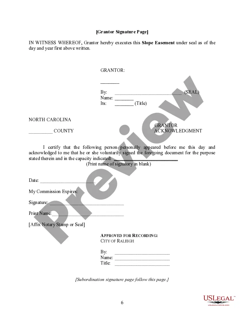 Get Deed of Easement for Slope Purposes Preview Deed of Easement for Slope Purposes