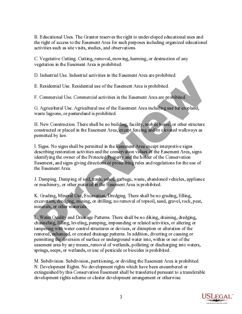 Get Conservation Easement for Habitat and Water Quality Preview Conservation Easement for Habitat and Water Quality