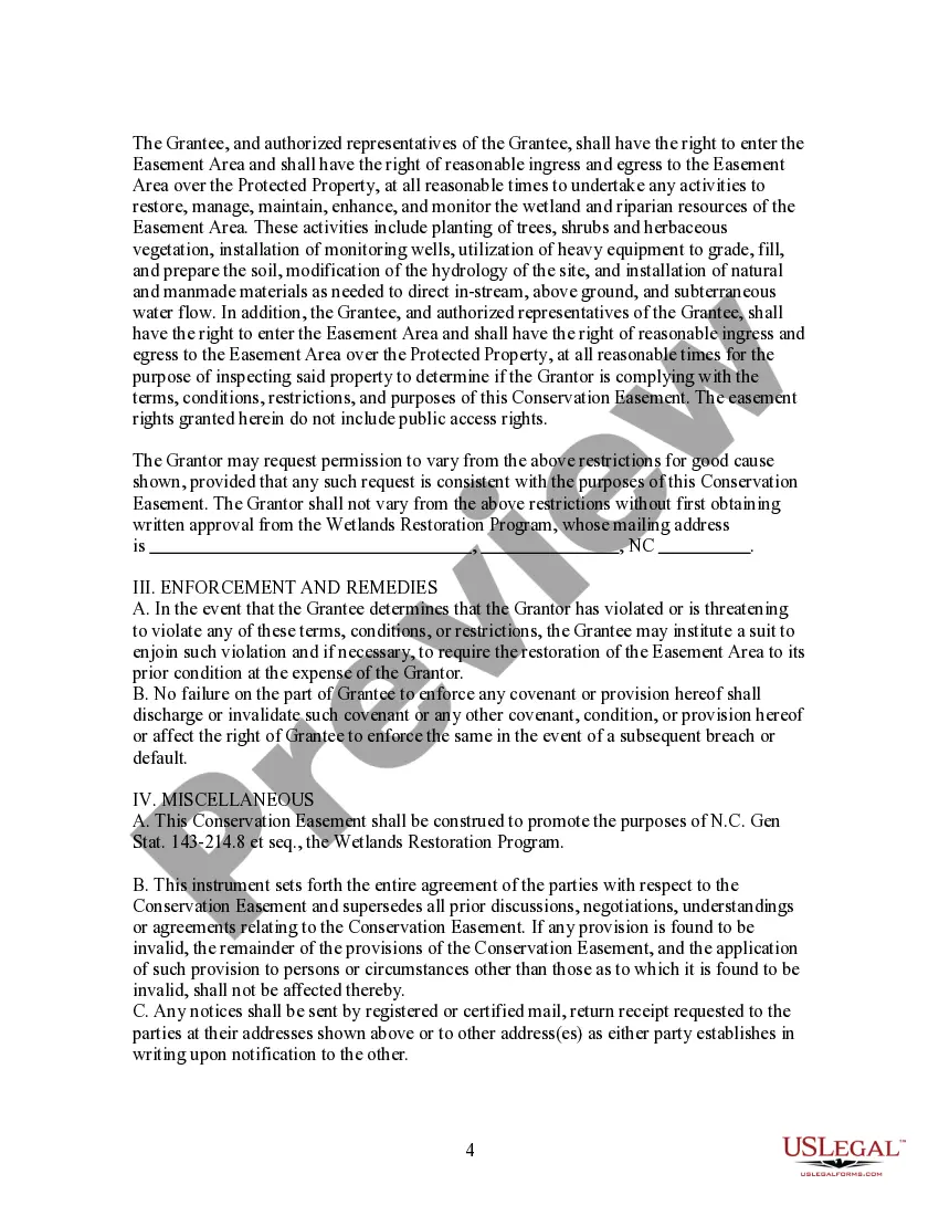 Get Conservation Easement for Habitat and Water Quality Preview Conservation Easement for Habitat and Water Quality