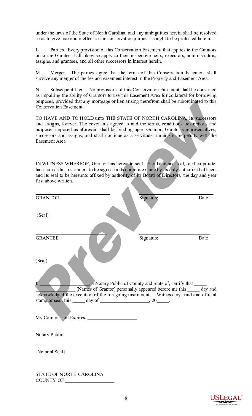 North Carolina Utility Easement Laws | US Legal Forms