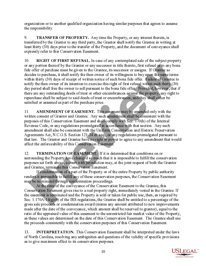 Preview Working Forest Conservation Easement