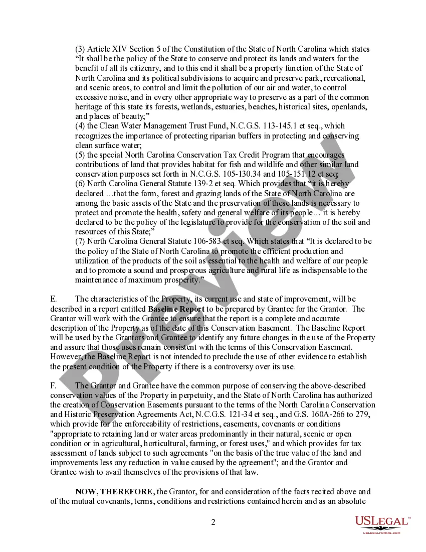 Preview Working Forest Conservation Easement