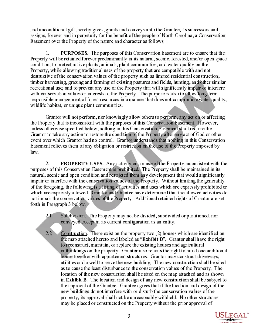 Preview Working Forest Conservation Easement