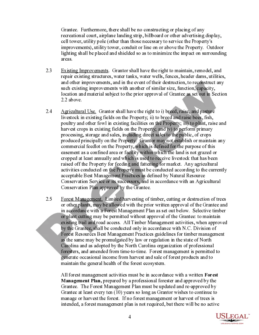 Preview Working Forest Conservation Easement
