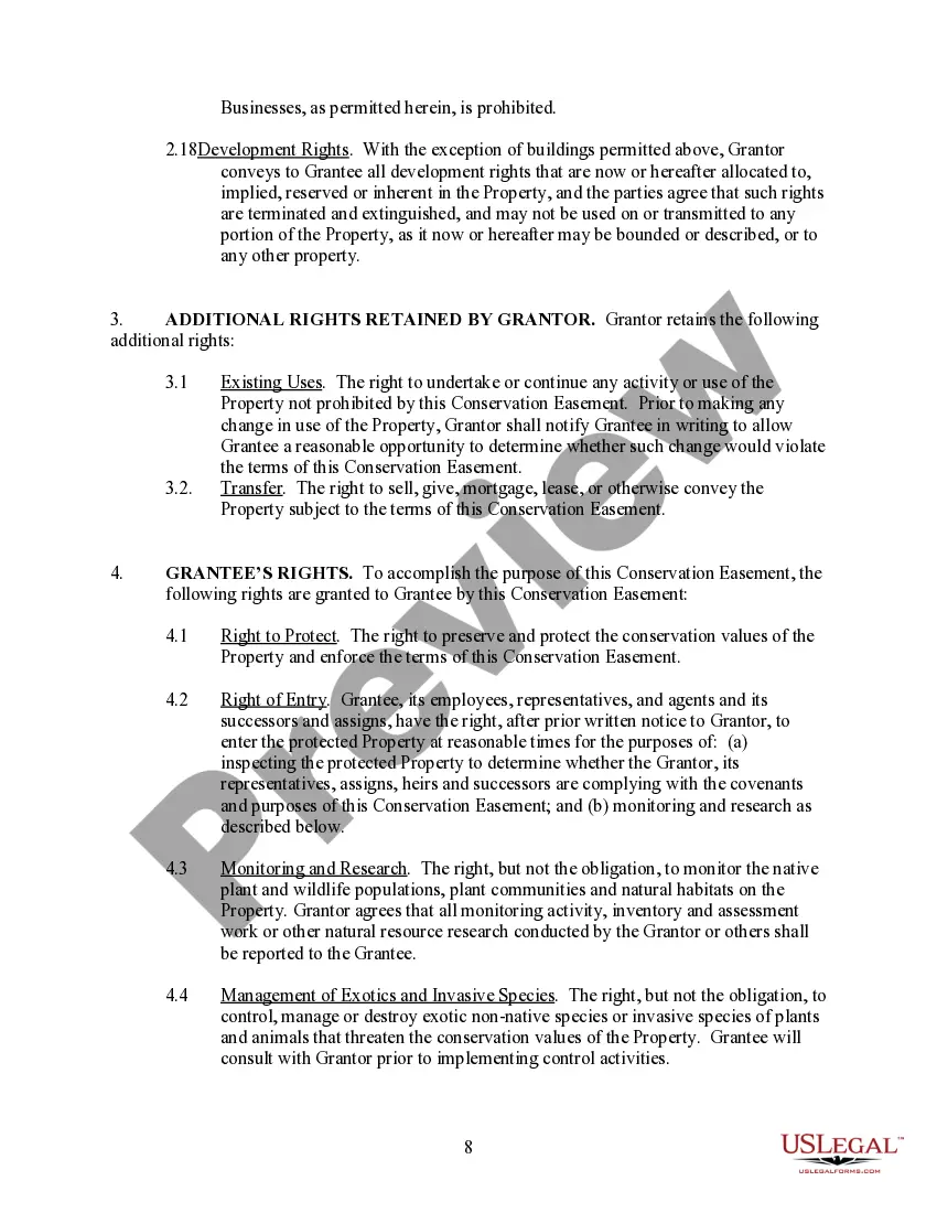 Preview Working Forest Conservation Easement