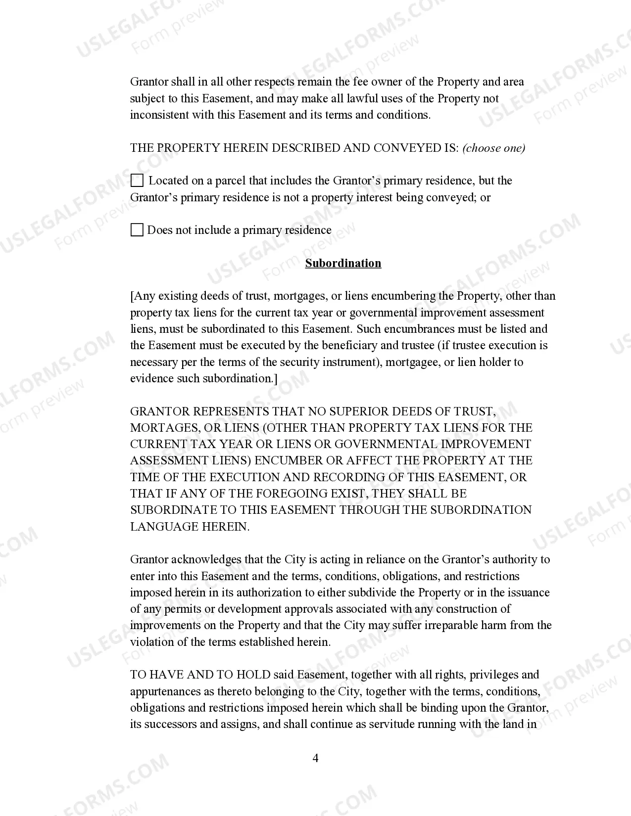 Preview Deed of Easement for General Public Access Purposes