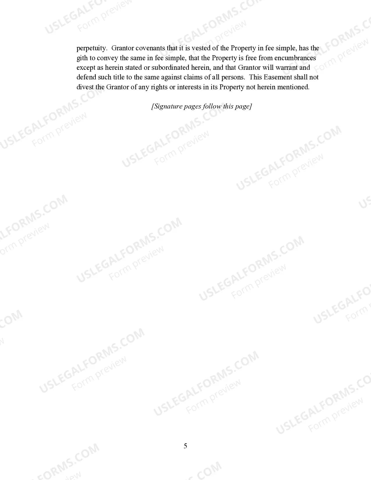 Preview Deed of Easement for General Public Access Purposes