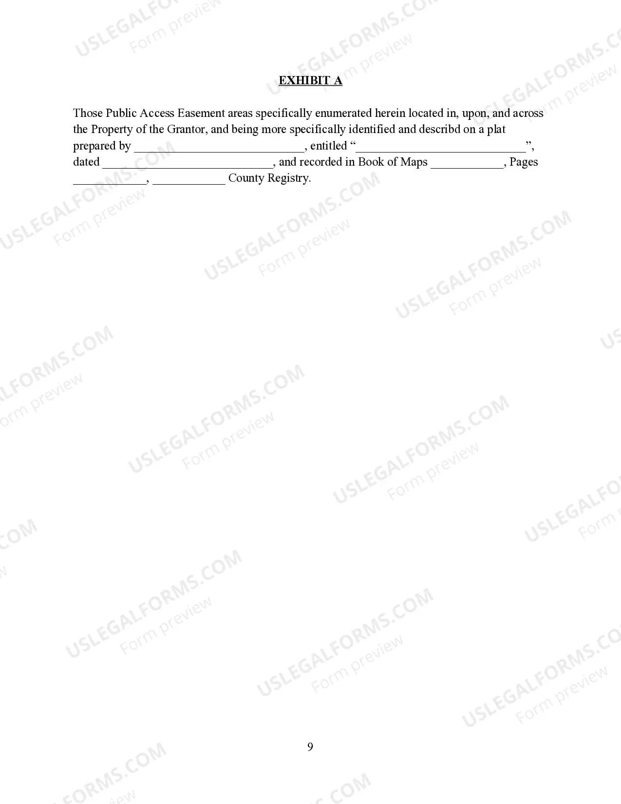 Preview Deed of Easement for General Public Access Purposes