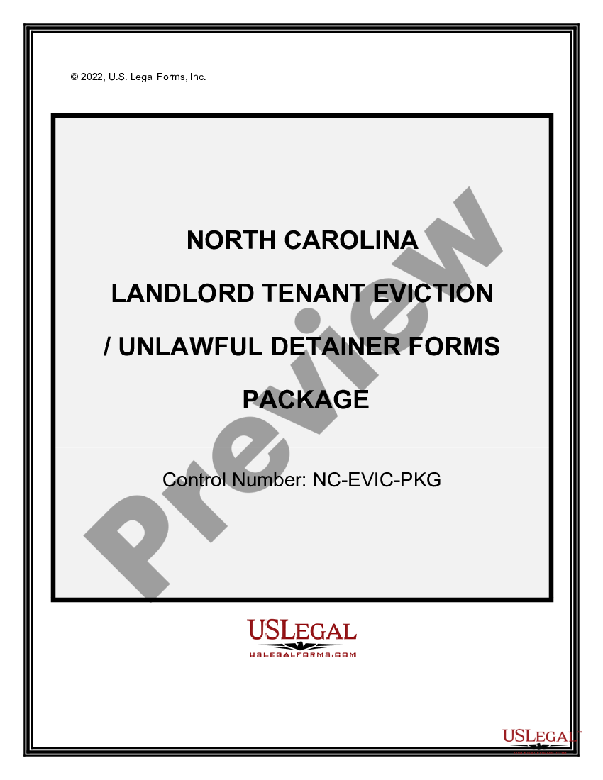 North Carolina Eviction Notice Form US Legal Forms