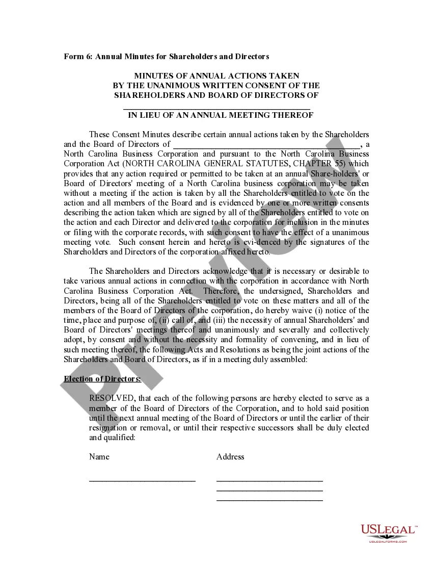 Get Annual Minutes Preview Annual Minutes