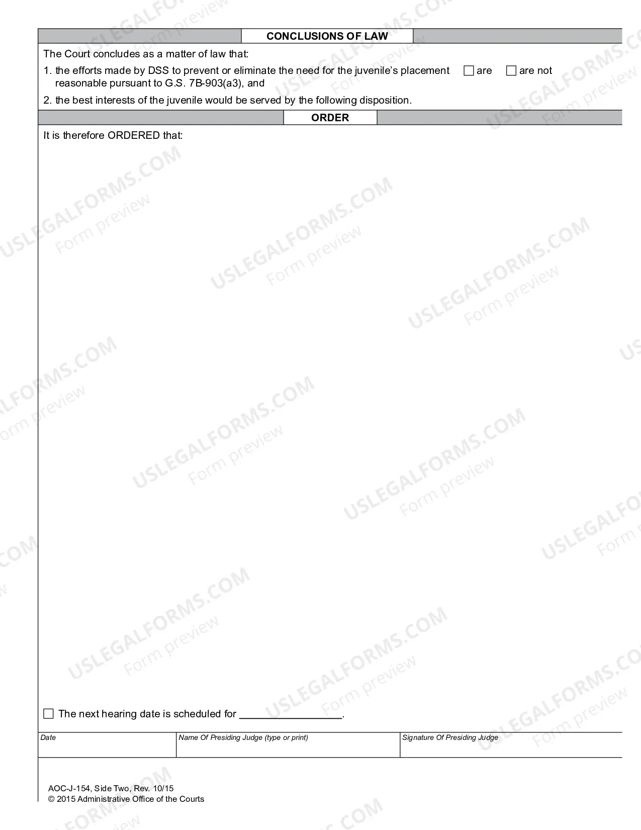 Preview Juvenile Disposition Order - Abuse - Neglect - Dependency