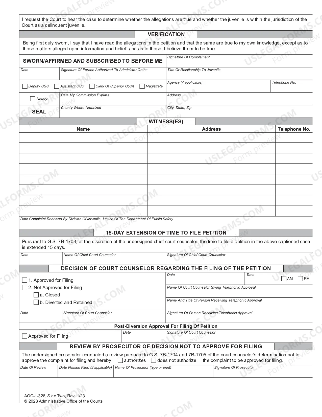 Preview Juvenile Petition Disorderly Conduct at School - Delinquent