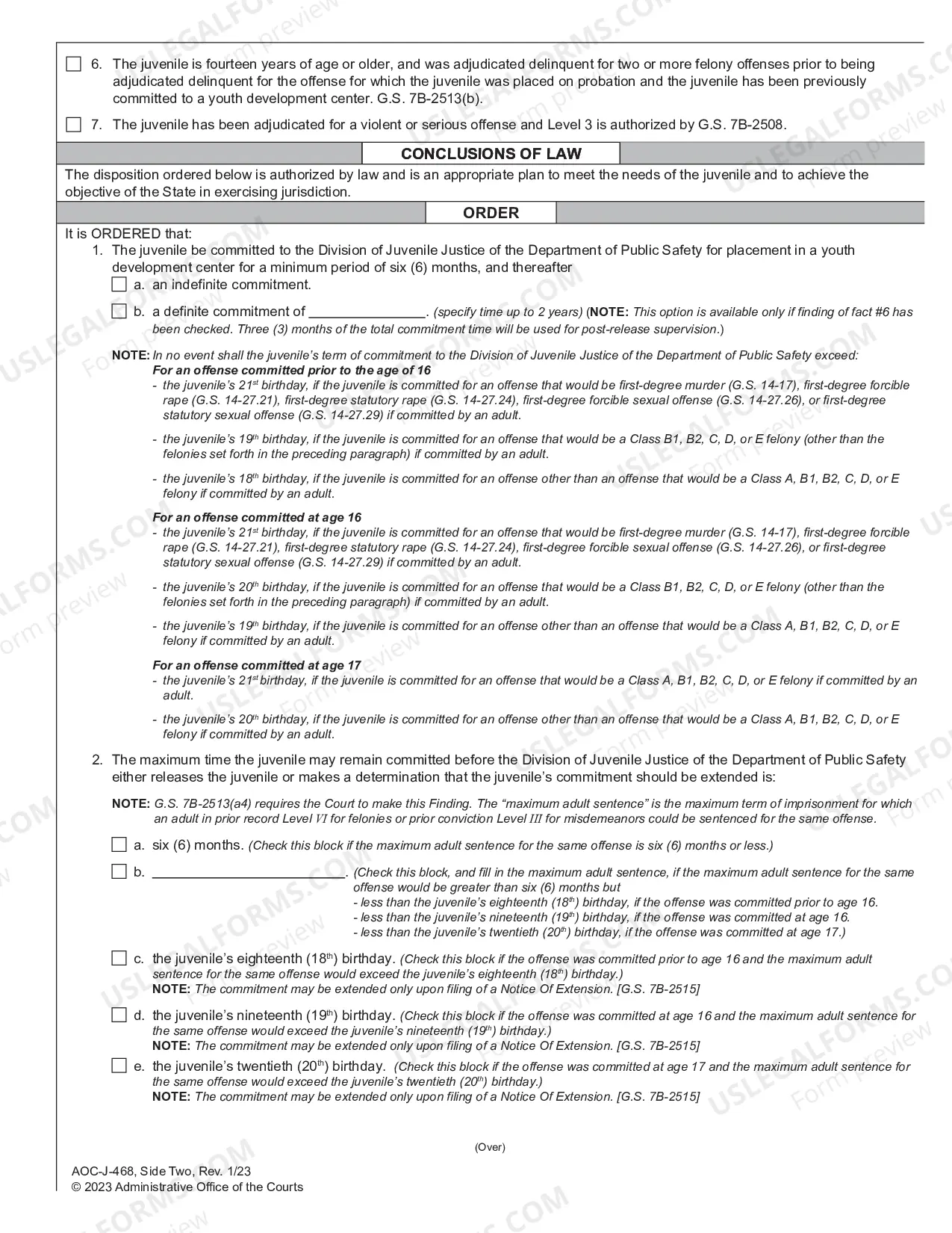 Preview Juvenile Level 3 Disposition and Commitment Order in Violation of Probation