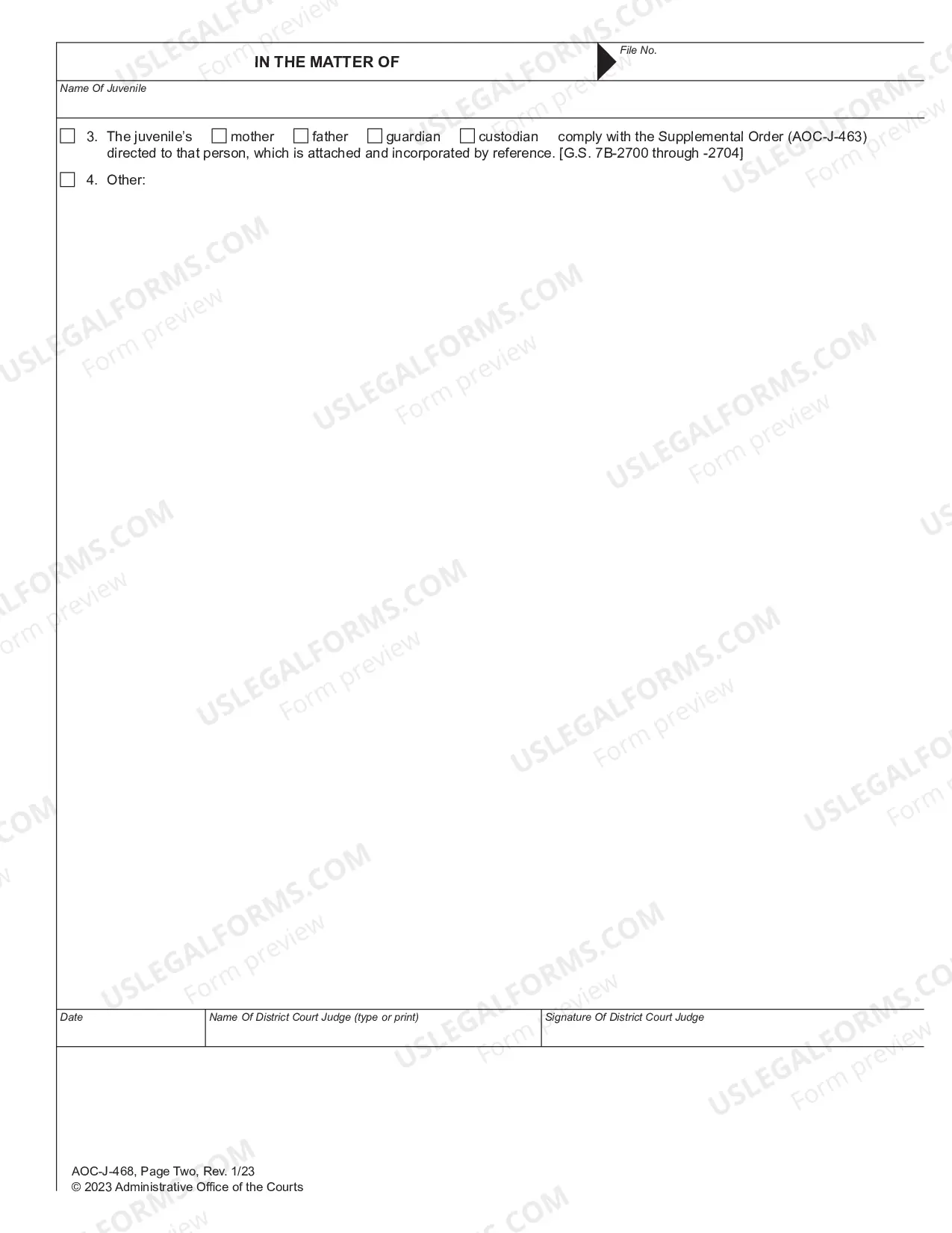 Preview Juvenile Level 3 Disposition and Commitment Order in Violation of Probation