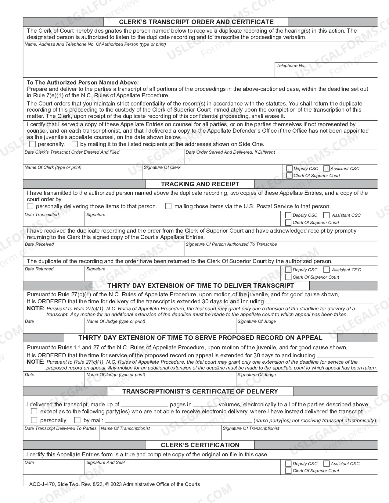 Preview Appellate Entries in Delinquency Proceeding