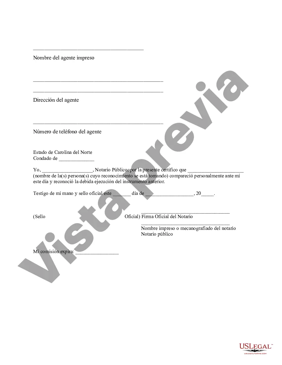 Preview Certificación del agente en cuanto a la validez del poder notarial