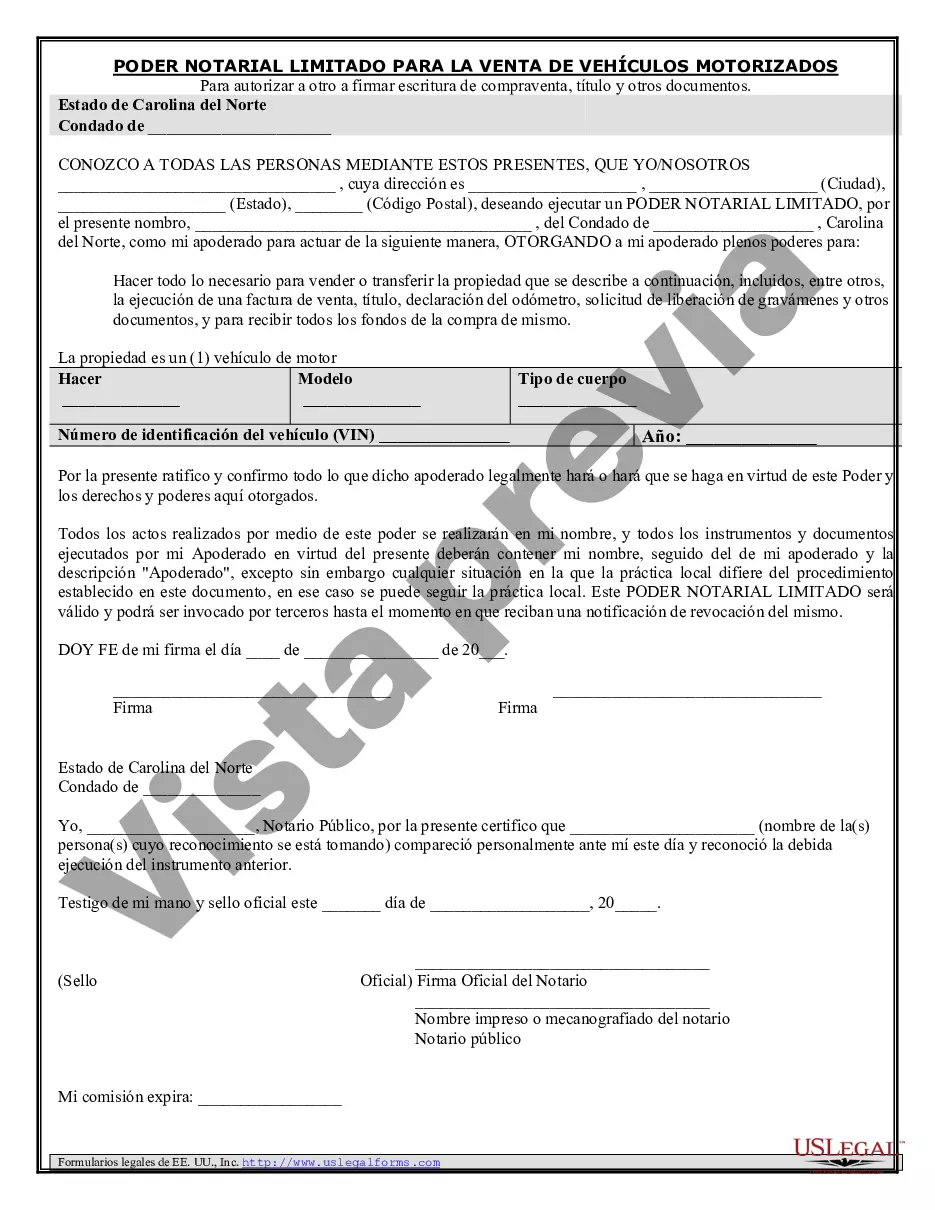 Preview Poder notarial para la venta de vehículos de motor