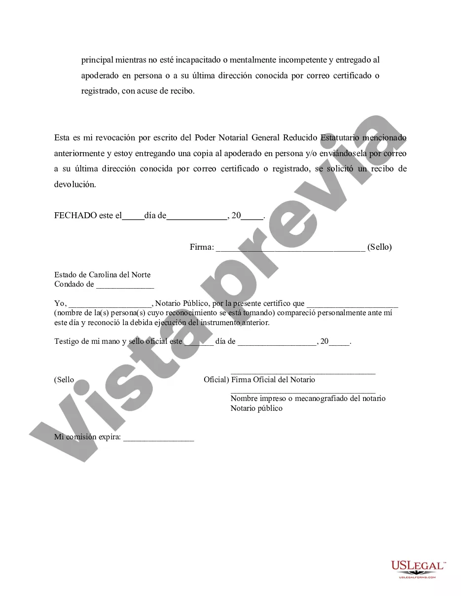 Preview Revocación del Poder General Estatutario