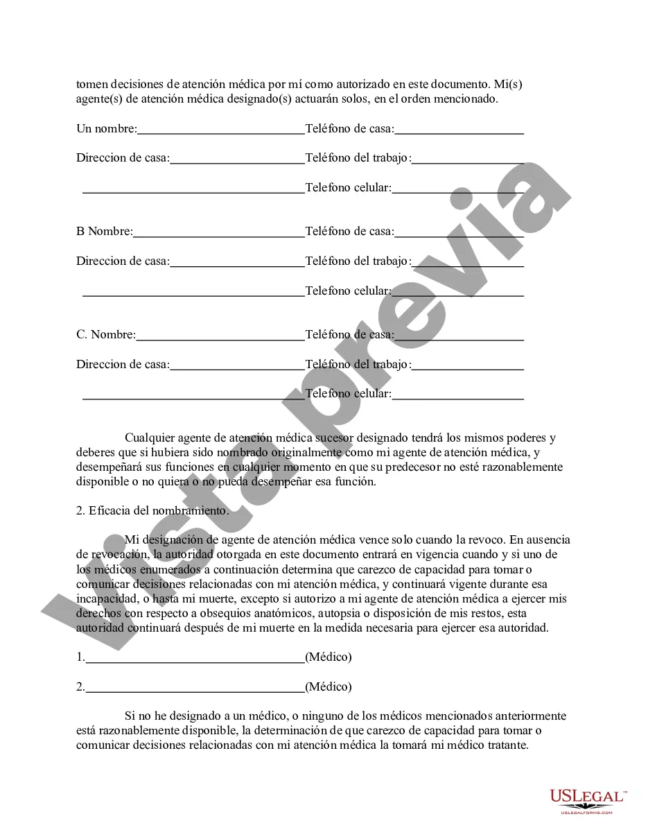 Preview Poder legal para el cuidado de la salud