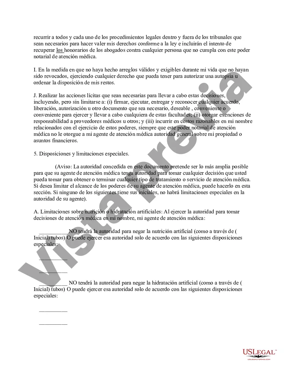 Preview Poder legal para el cuidado de la salud