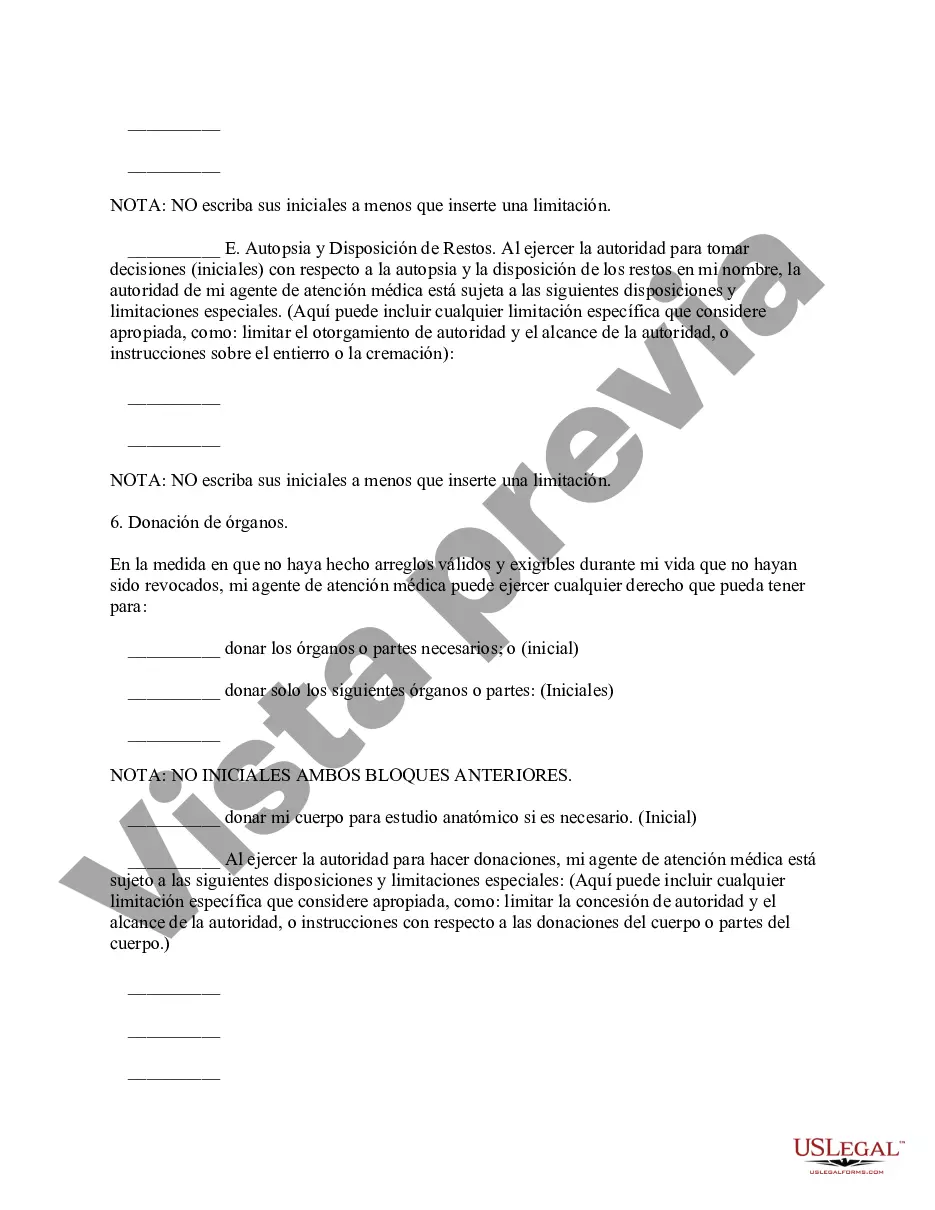 Preview Poder legal para el cuidado de la salud