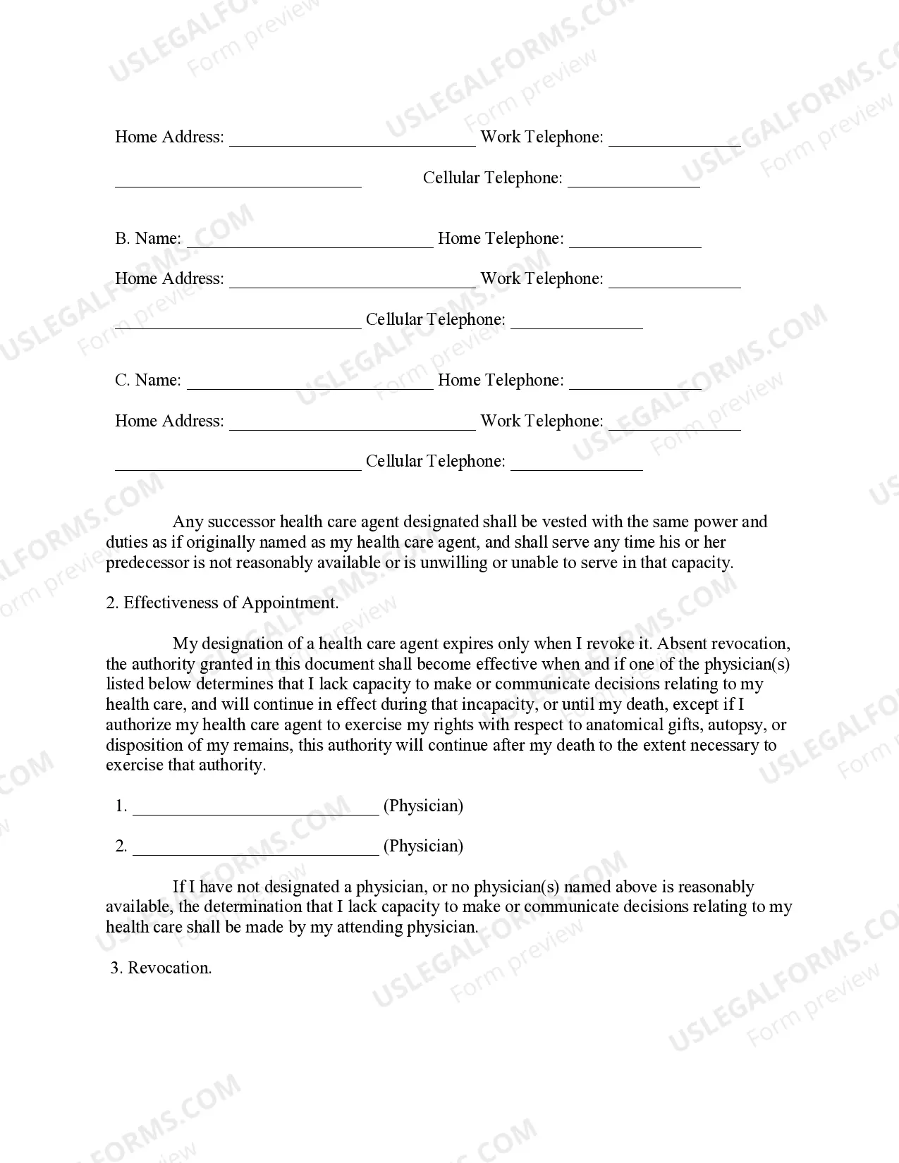 Preview Statutory Power of Attorney for Health Care