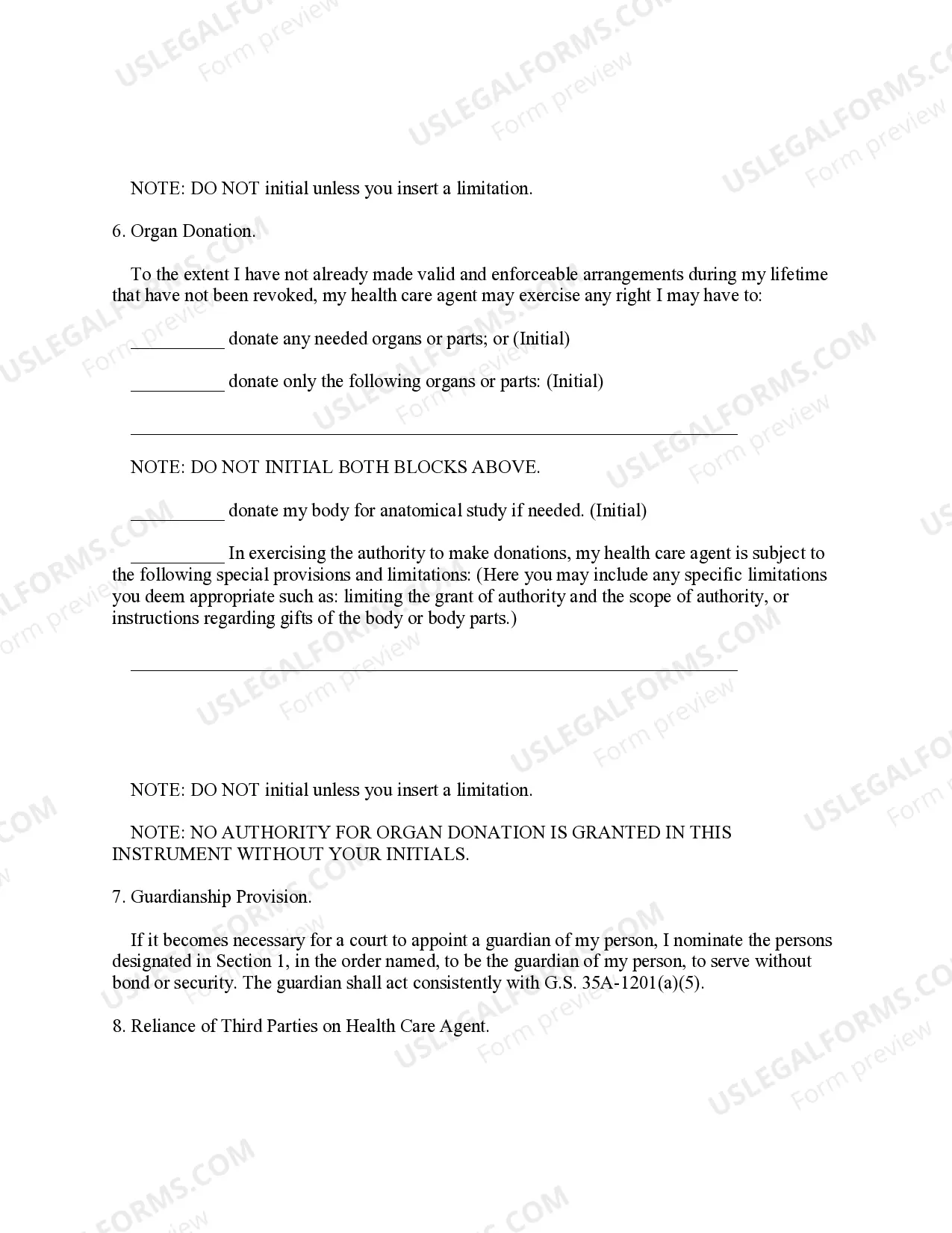 Preview Statutory Power of Attorney for Health Care