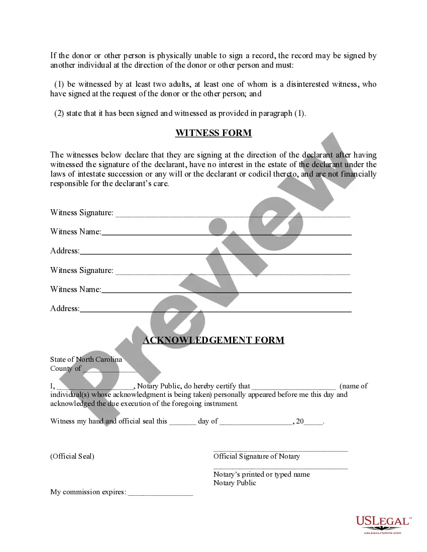 Preview Revised Uniform Anatomical Gift Act Donation