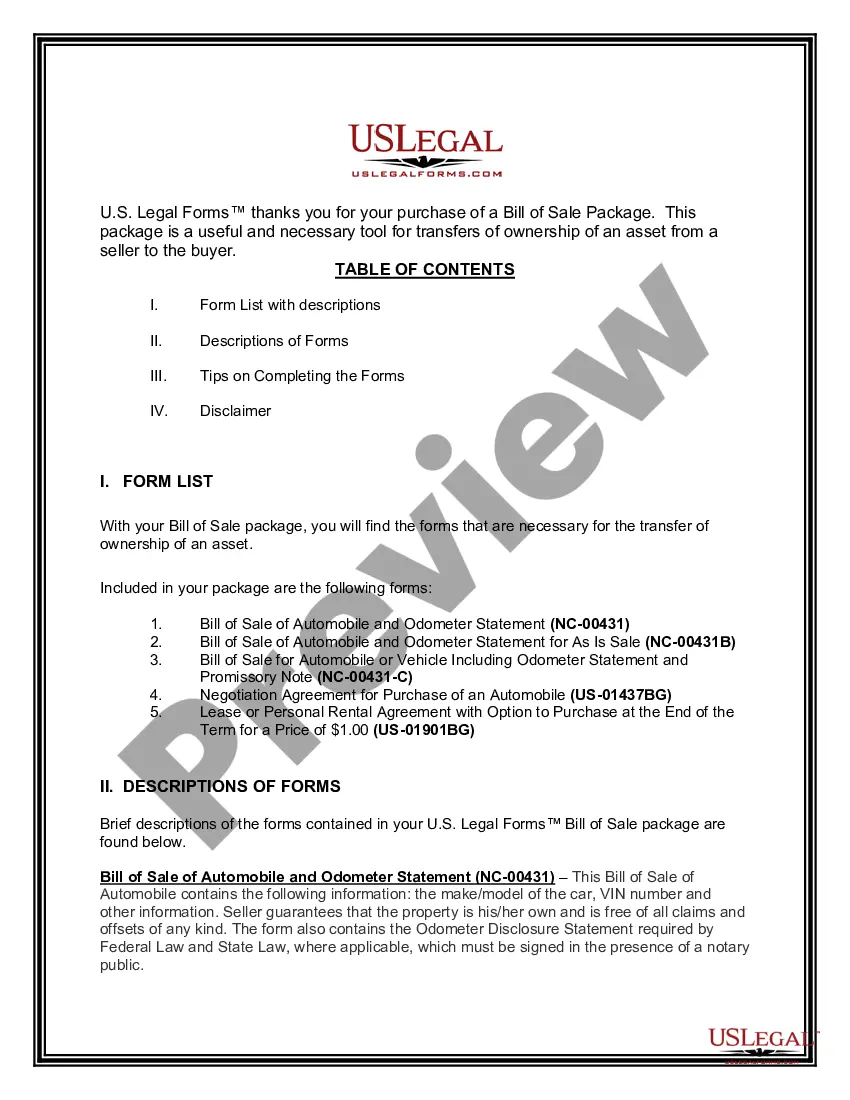 Nc odometer clearance disclosure