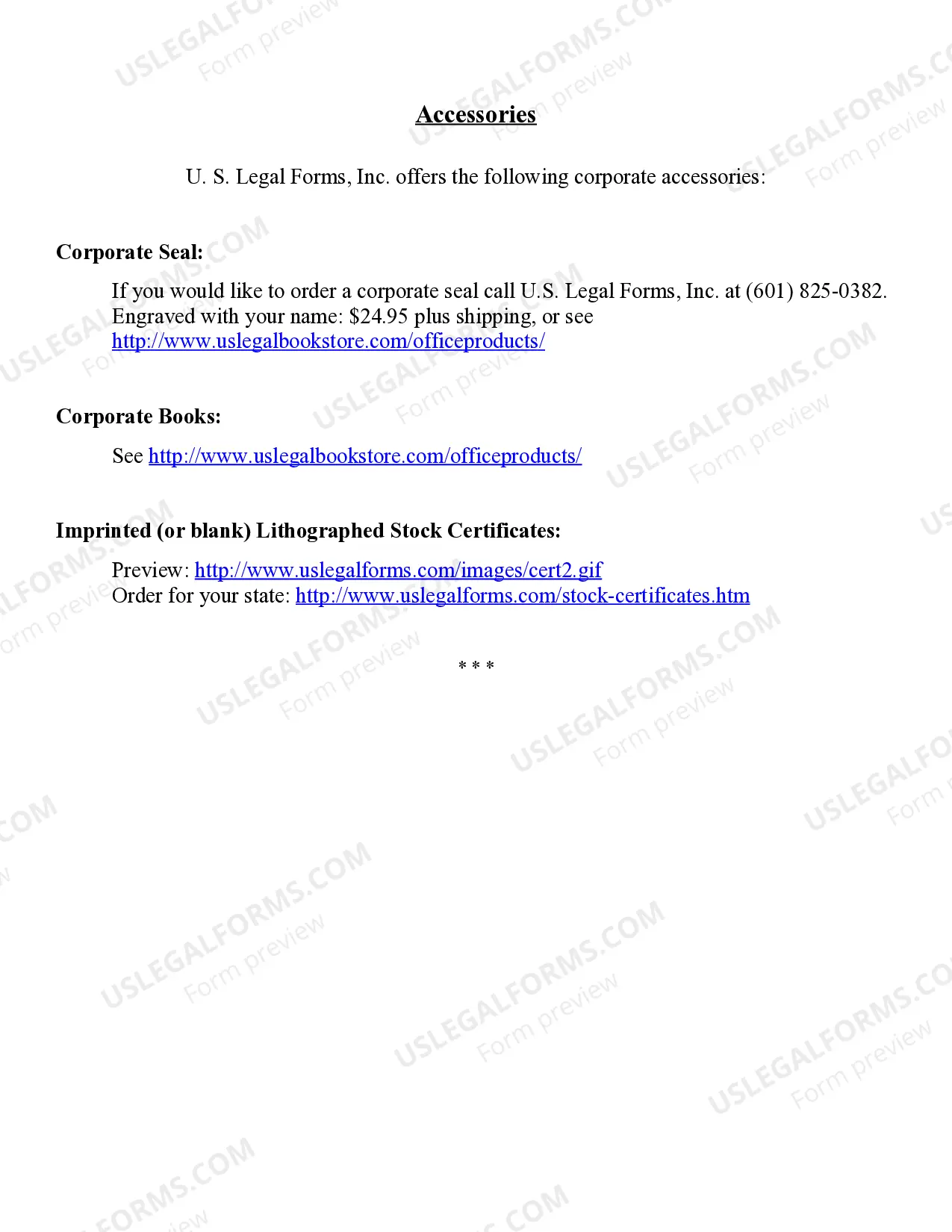 Preview Sample Corporate Records for a North Carolina Professional Corporation