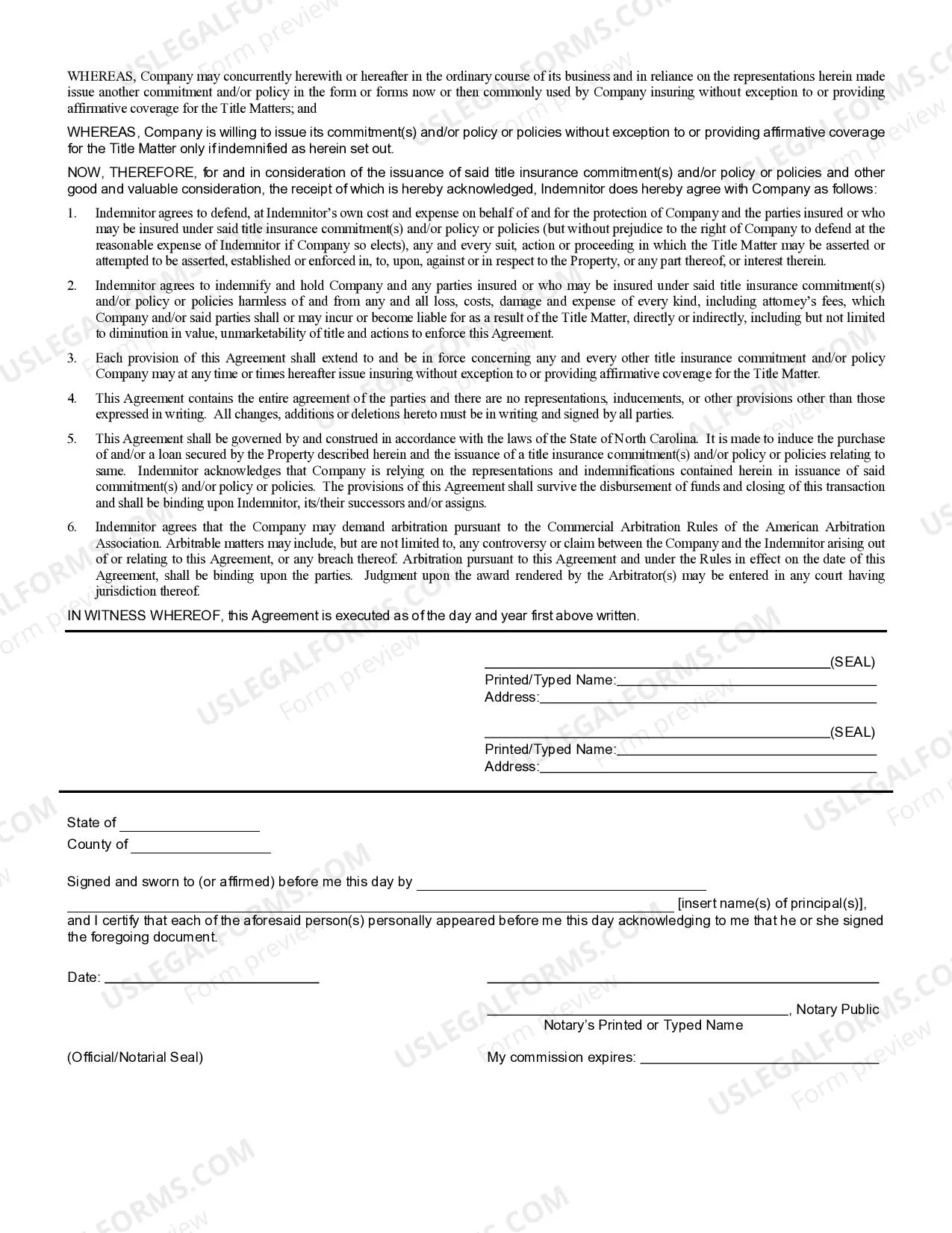 Preview Intestate Heirs Affidavit and Indemnity Agreement