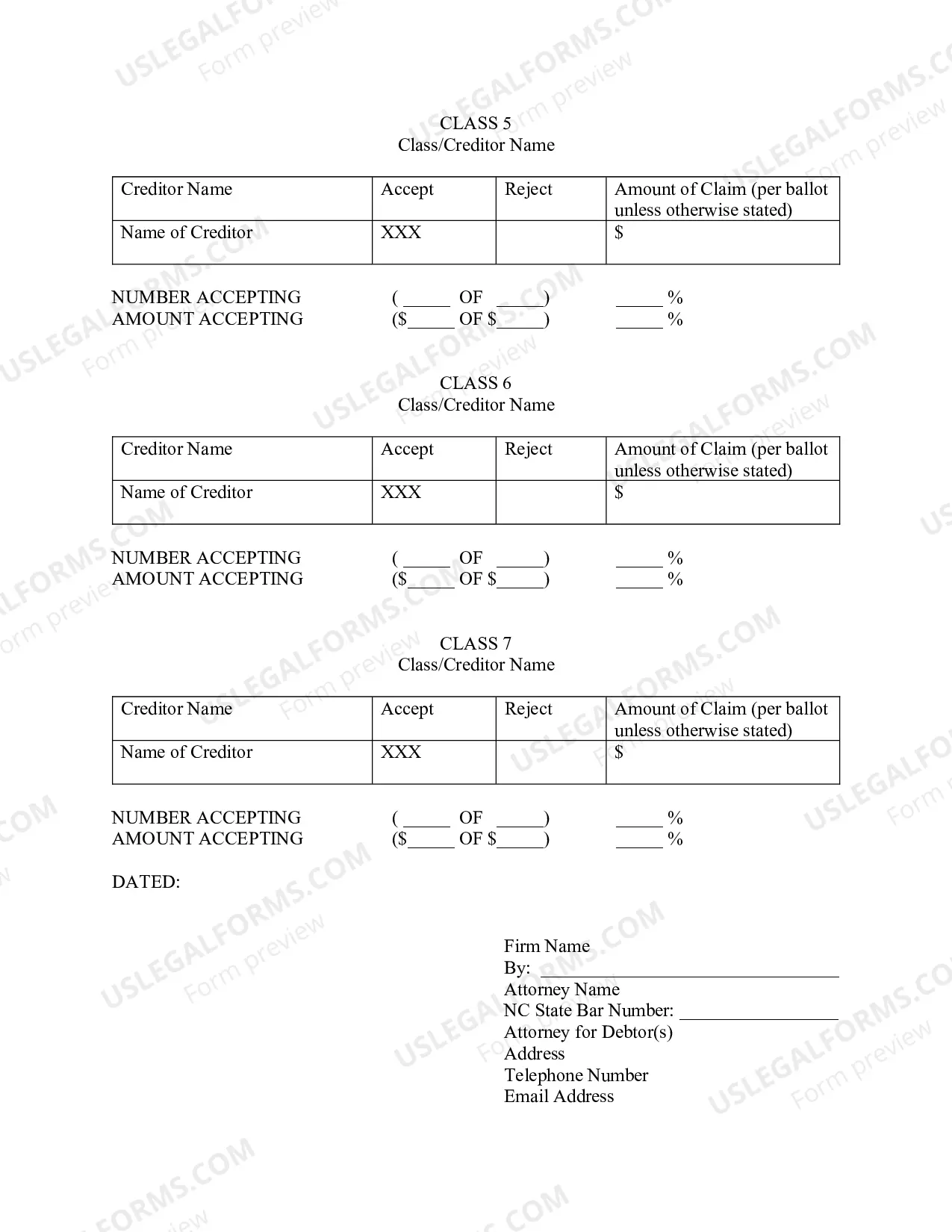 Preview Ballot Report