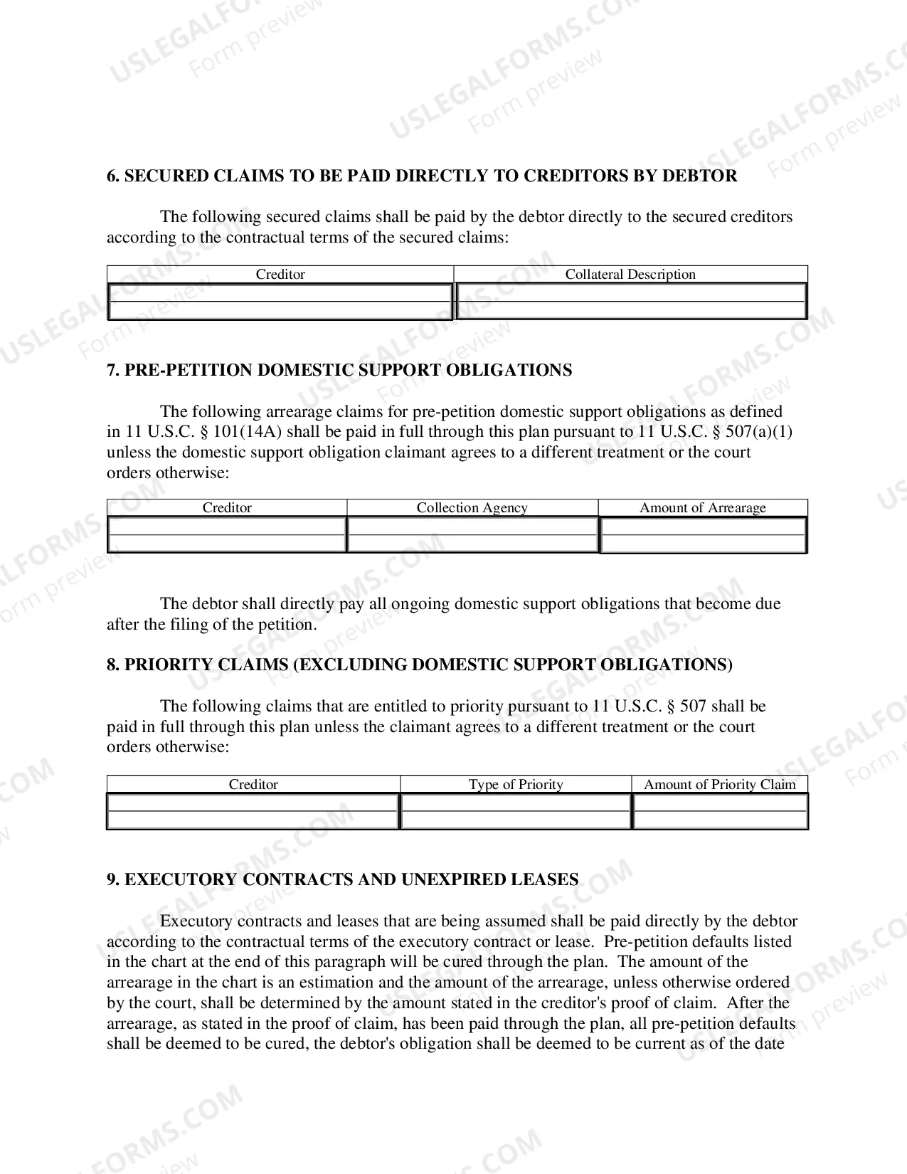 Preview Chapter 13 Plan-cases filed BEFORE 12/1/2017)
