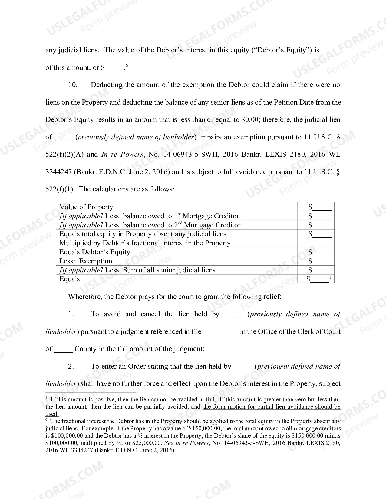 Preview Individual Debtor - Joint Tenancy - Wildcard Exemption - Full Avoidance