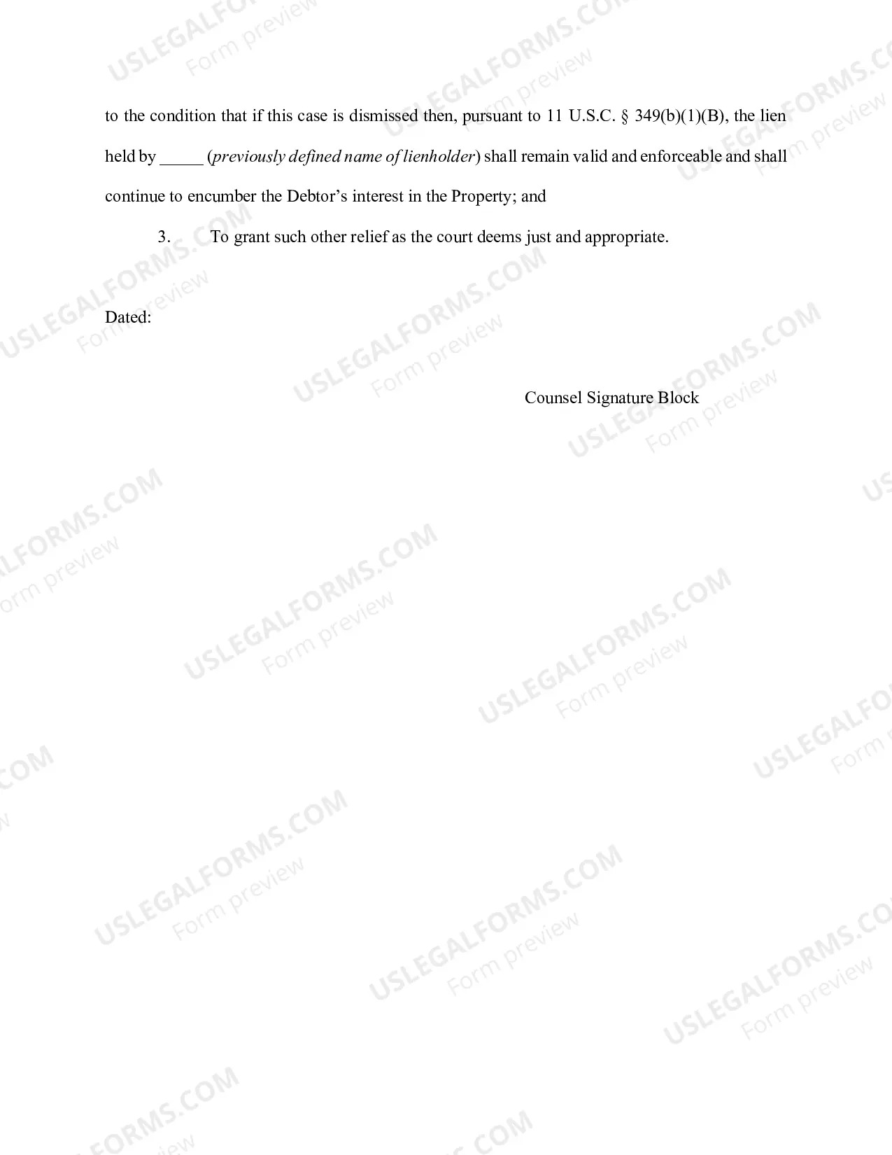 Preview Individual Debtor - Joint Tenancy - Wildcard Exemption - Full Avoidance