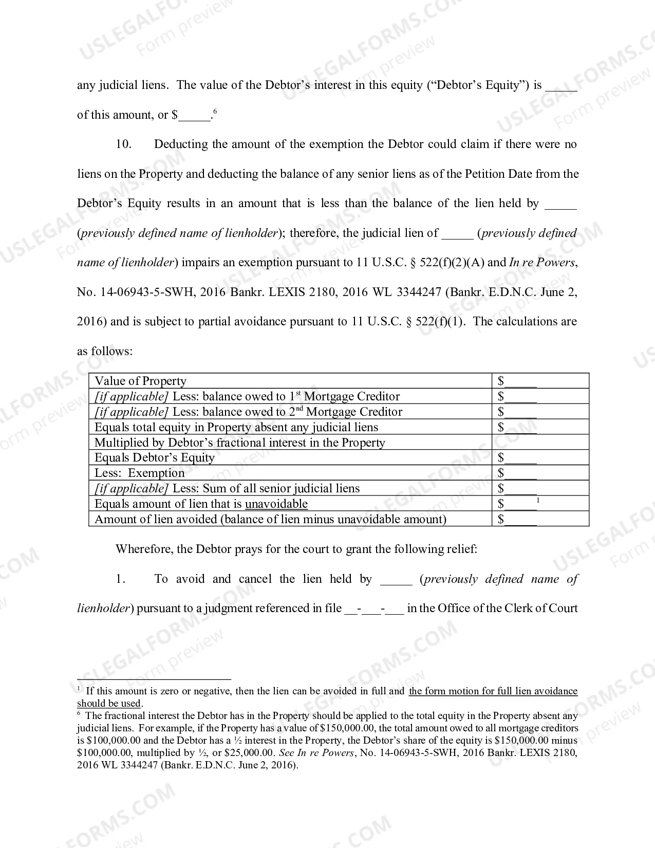 Preview Individual Debtor - Joint Tenancy - Wildcard Exemption - Partial Avoidance