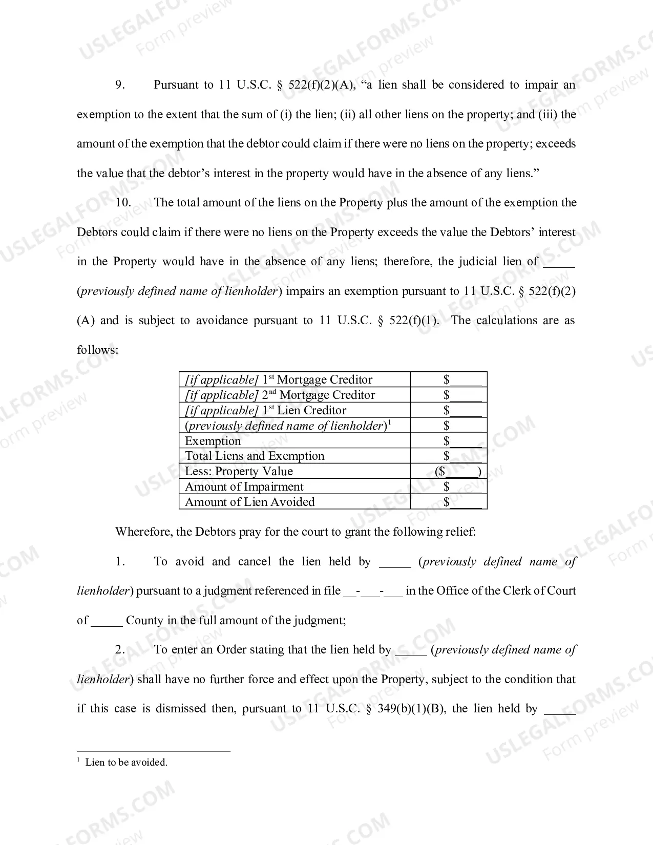 Preview Joint Debtors - Entireties Ownership - Wildcard Exemption - Full Avoidance