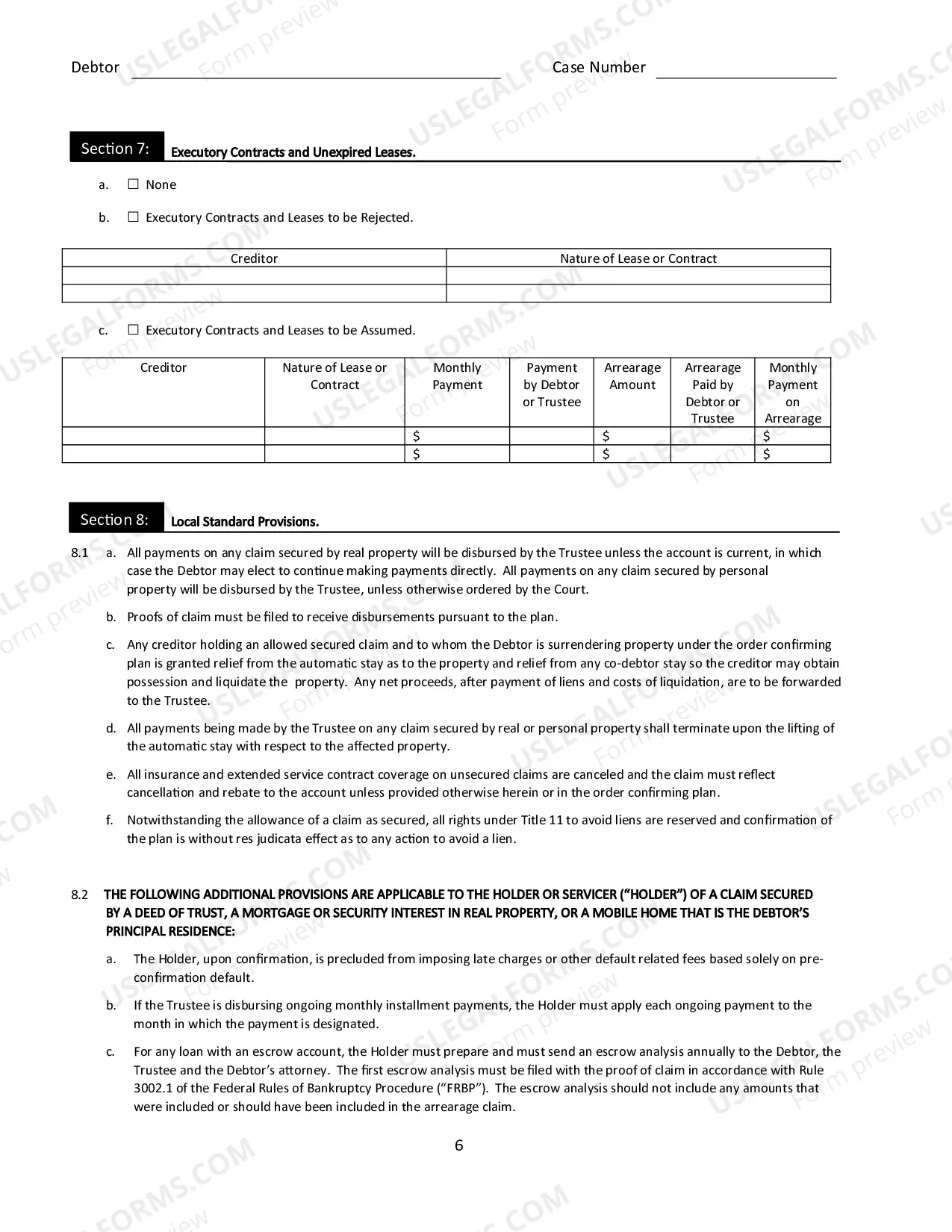 Preview Notice To Creditors and Proposed Plan
