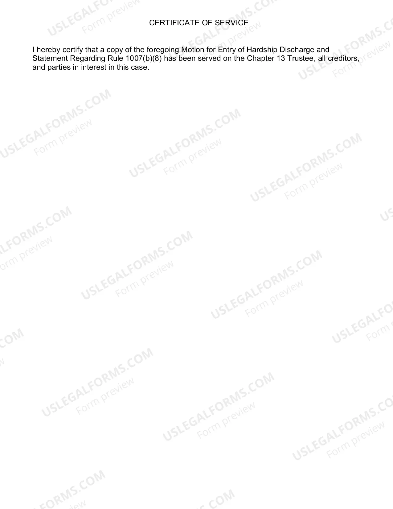 Preview Procedures for Hardship Discharge --Revised:10/2009)