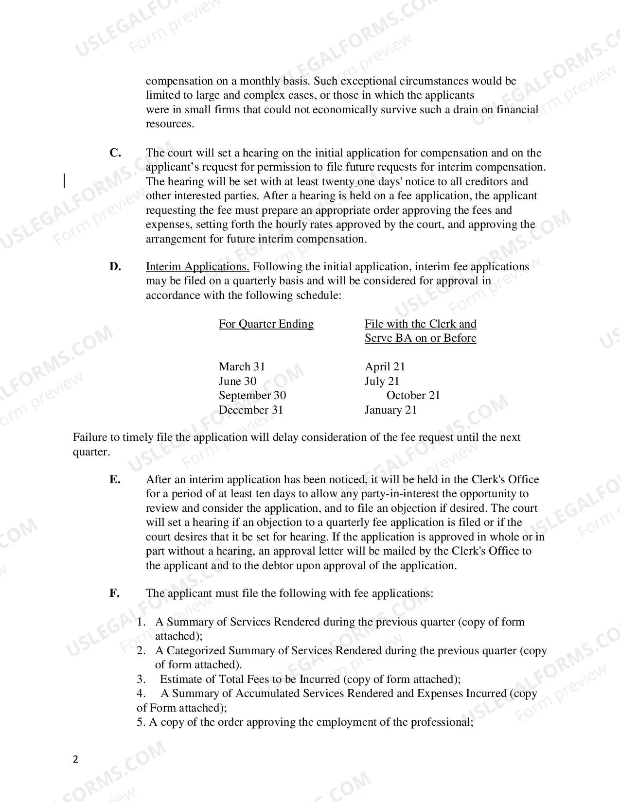 Preview Chapter 11 Fee Application Guidelines --Revised:02/2013)