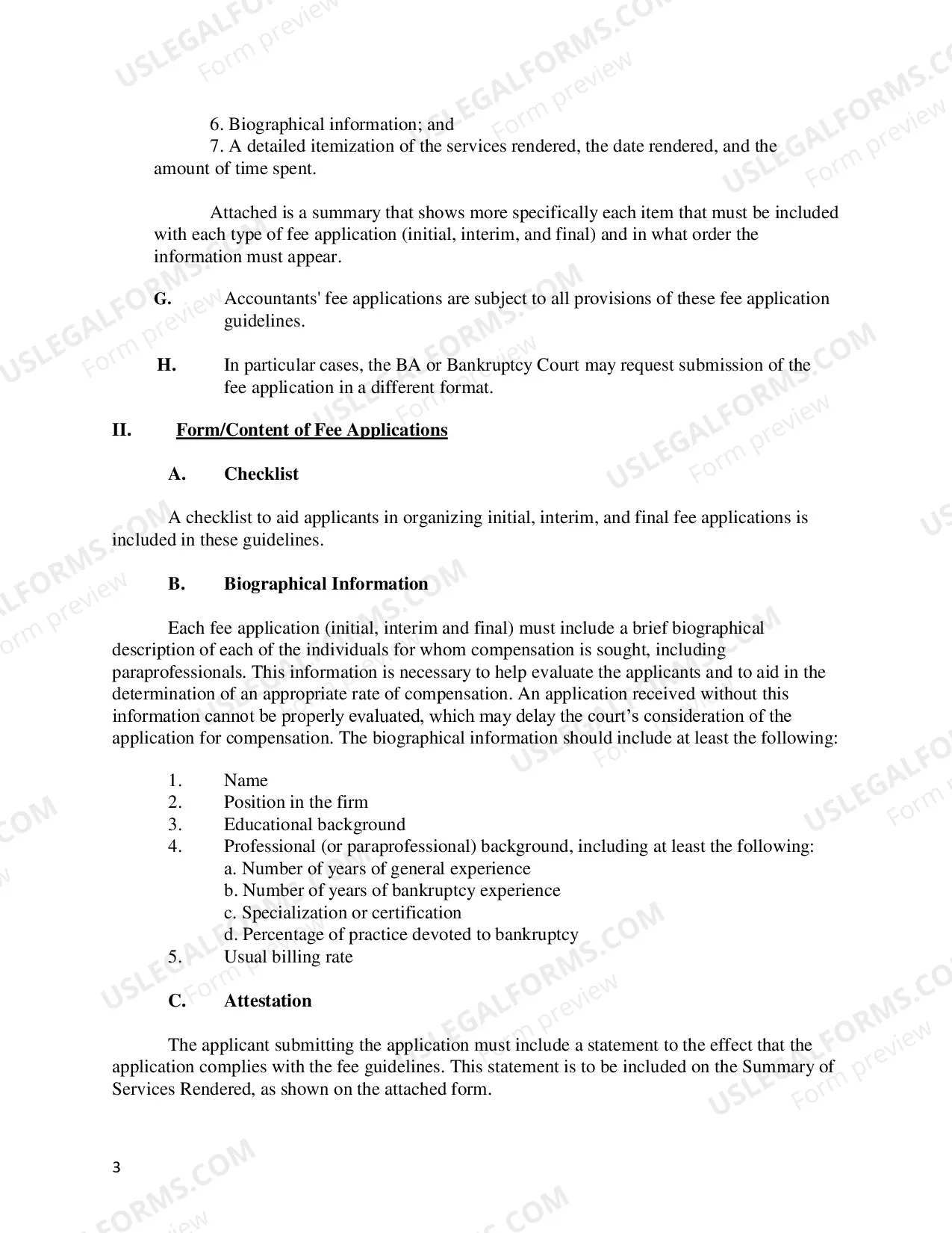 Preview Chapter 11 Fee Application Guidelines --Revised:02/2013)