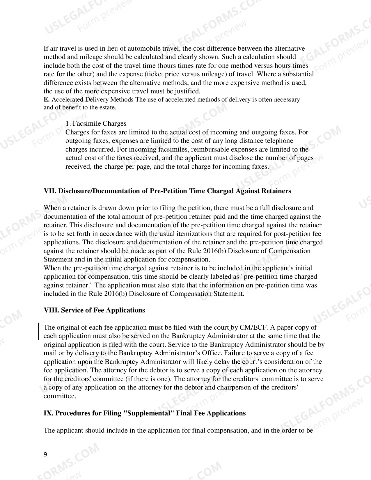 Preview Chapter 11 Fee Application Guidelines --Revised:02/2013)