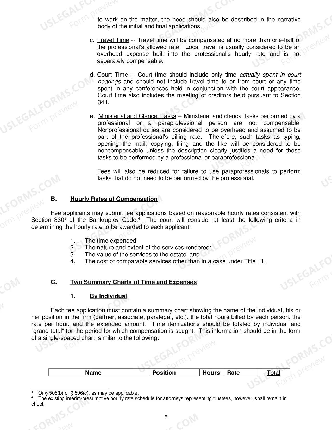 Preview Chapter 7 Fee Application Guidelines --Revised:01/1998)
