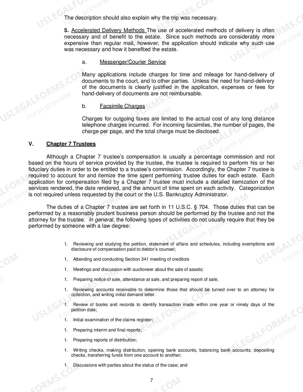 Preview Chapter 7 Fee Application Guidelines --Revised:01/1998)