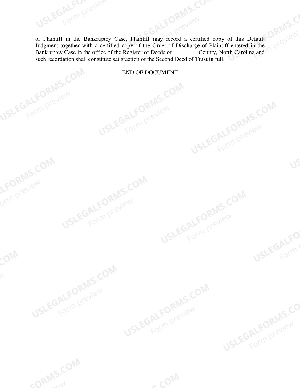 Preview Form Default Judgment for Use in Adversary Proceedings to Value Real Property to Determine Extent of Liens --Revised:06/2014) -PDFDOCX