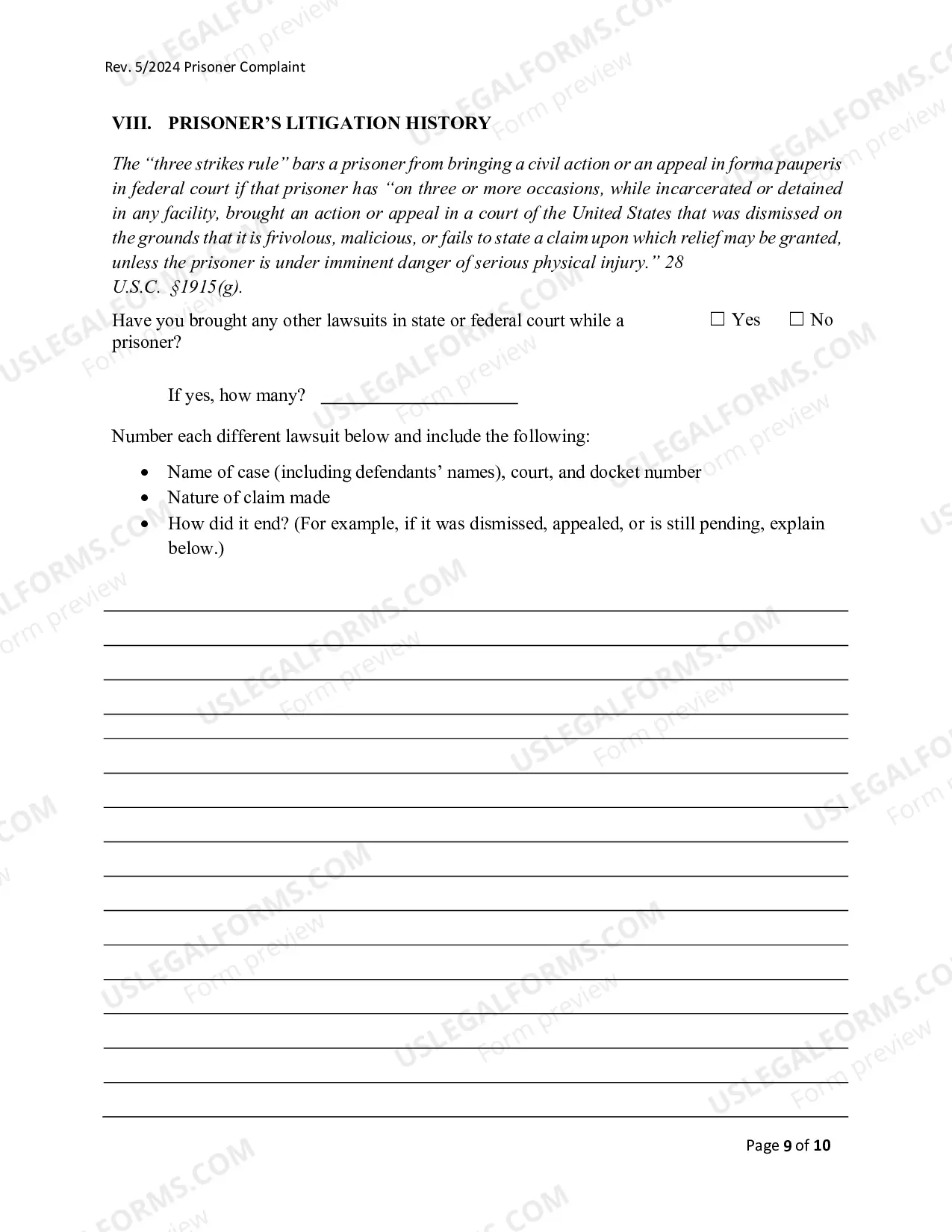 Preview Complaint