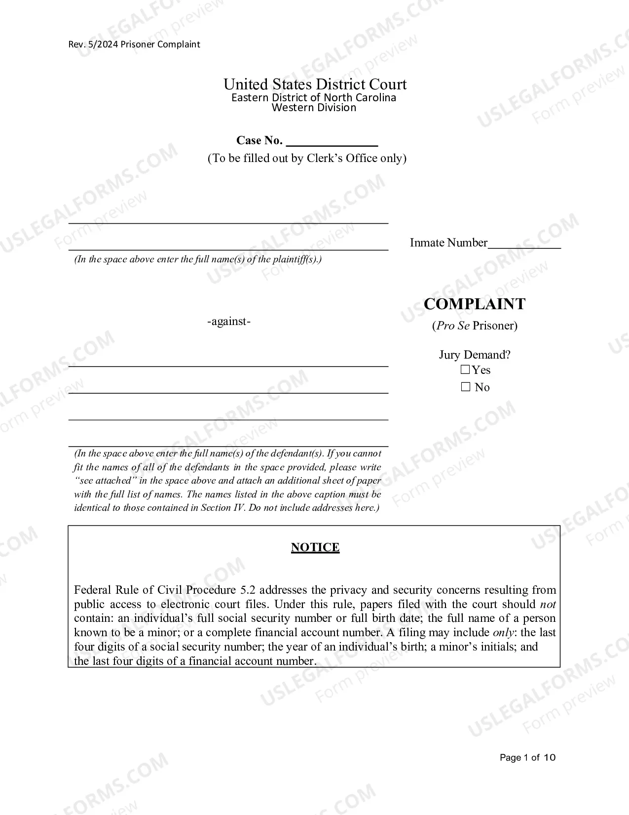 Preview Complaint