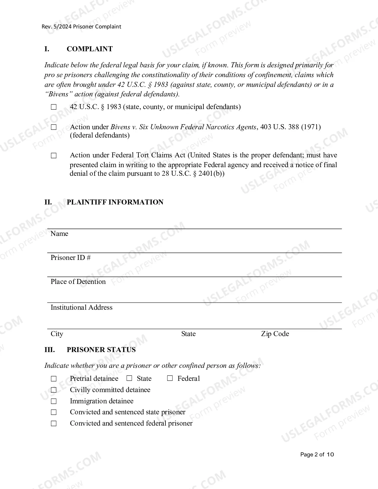 Preview Complaint